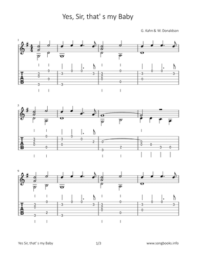 Yes, Sir, that‘s my Baby (arr. Bettina Schipp)