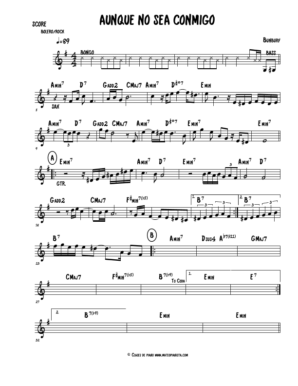 Aunque No Sea Conmigo (arr. Mateo Aguilar)