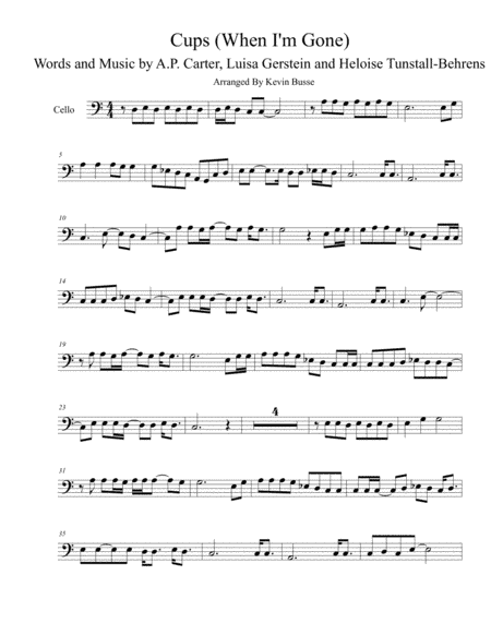 Cups (When I'm Gone) (arr. Kevin Busse)