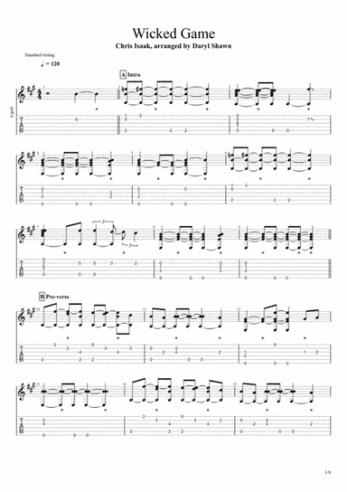 Wicked Game (arr. Daryl Shawn)