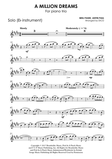 A Million Dreams (arr. Dico)