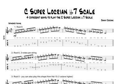 C Super Locrian bb7 Scale (4 Ways to Play)