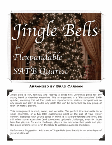 Jingle Bells for Flex SATB Quartet (arr. Brad Carman)