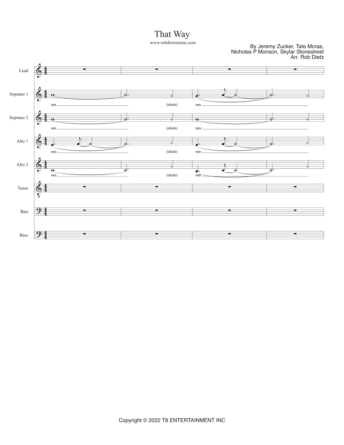 That Way (arr. Rob Dietz)