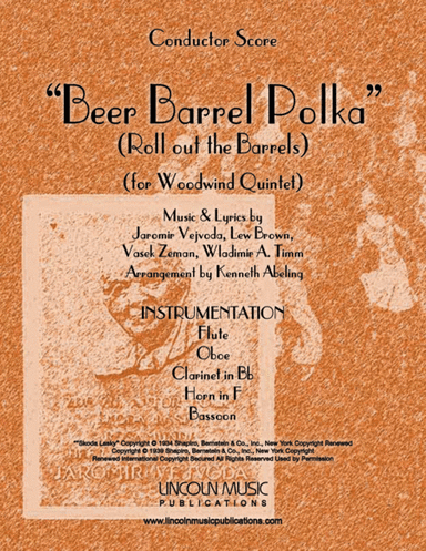 Beer Barrel Polka (roll Out The Barrel) (arr. Kenneth Abeling)