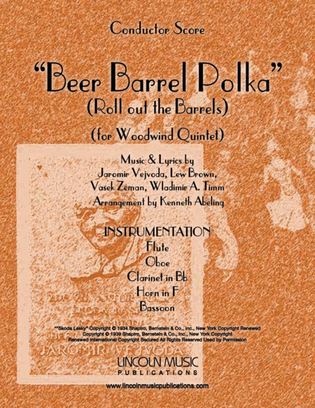 Beer Barrel Polka (roll Out The Barrel) (arr. Kenneth Abeling)