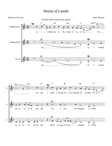Streets of Laredo (arr. Jordan Mongell)