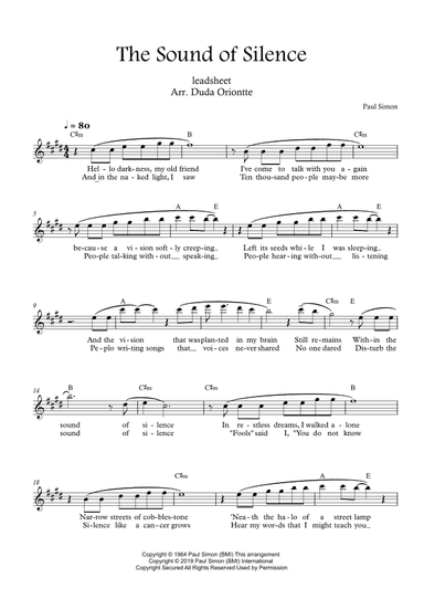 The Sound Of Silence (arr. Duda Oriontte)