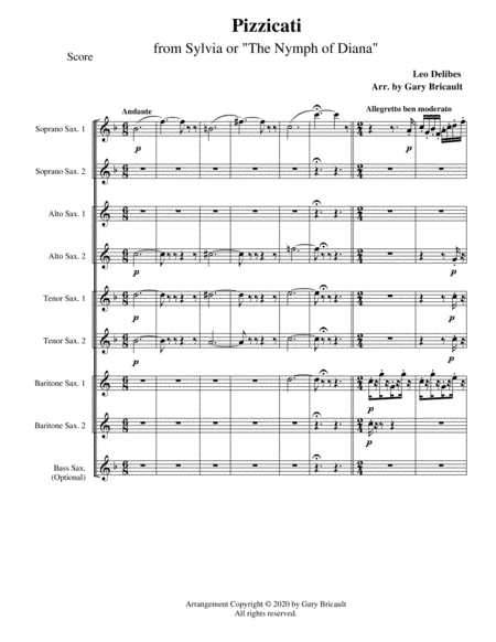 Pizzicati from Sylvia or "the Nymph of Diana" (arr. Gary Bricault)