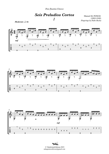 Seis Preludios Cortos N°1 (arr. Pedro Rocha)