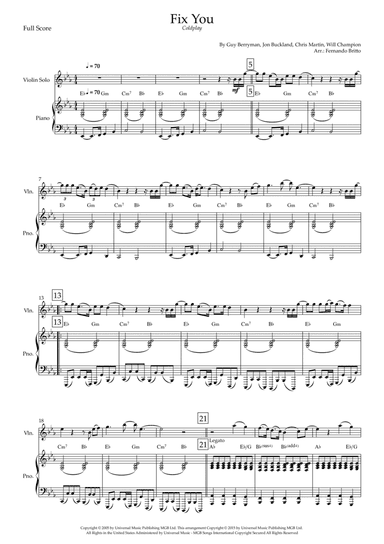Fix You (arr. Fernando Britto)