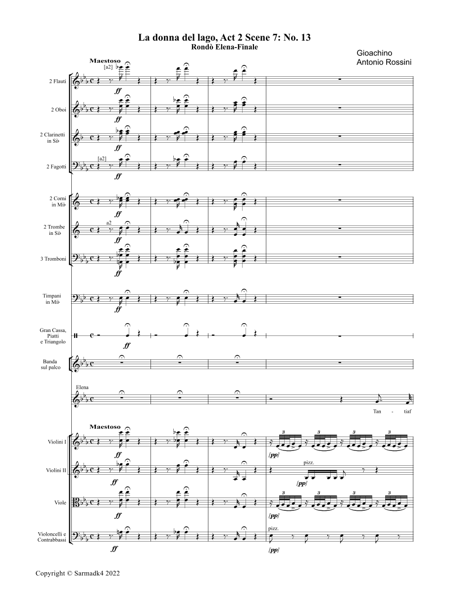 La donna del lago, Act 2 Scene 7: No. 13 (arr. Sarmadk4)