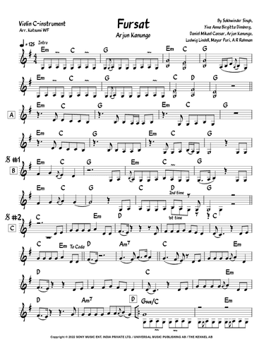 Fursat (arr. Katsumi WF)