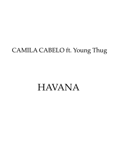 Havana (arr. Stefano Marzanni)