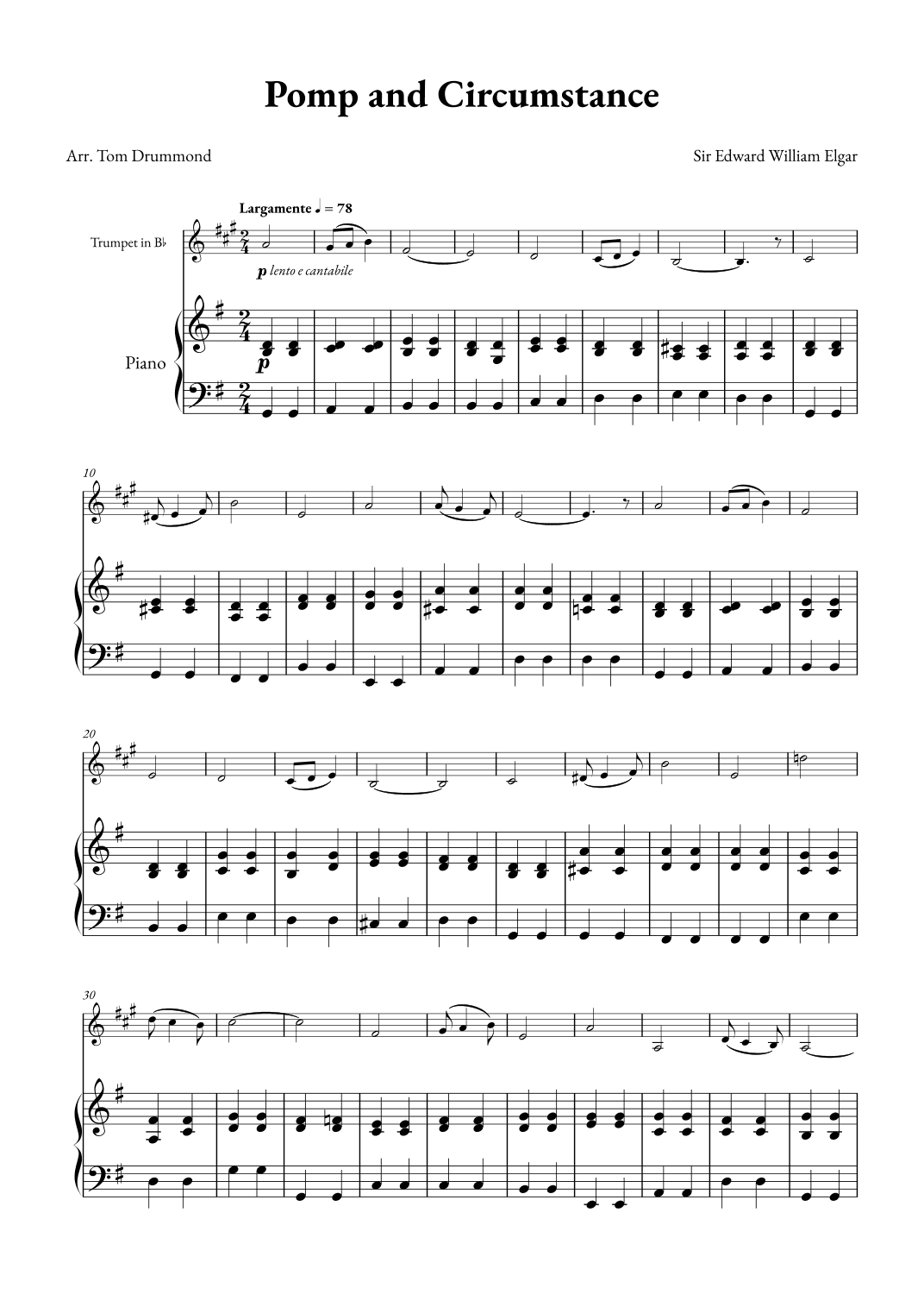 Pomp and Circumstance (arr. Tom Drummond)