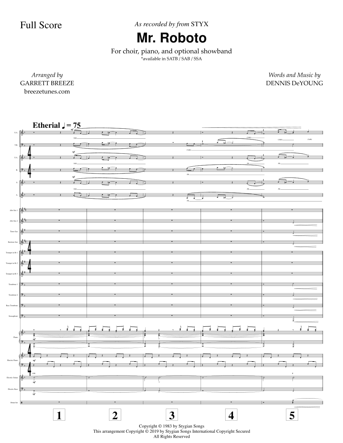 Mr. Roboto (arr. Garrett Breeze)