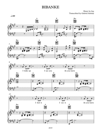 Bibanke (arr. Gabriel Adedeji)