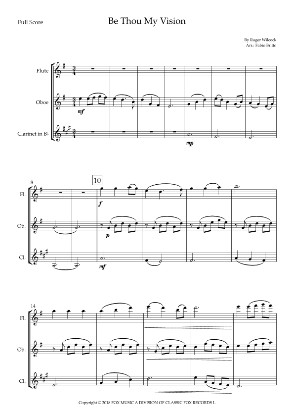 Be Thou My Vision (arr. Fabio Britto)