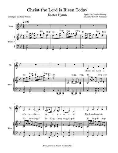 Christ the Lord is Risen Today--vocal solo (treble clef) (arr. Beka Wilson)