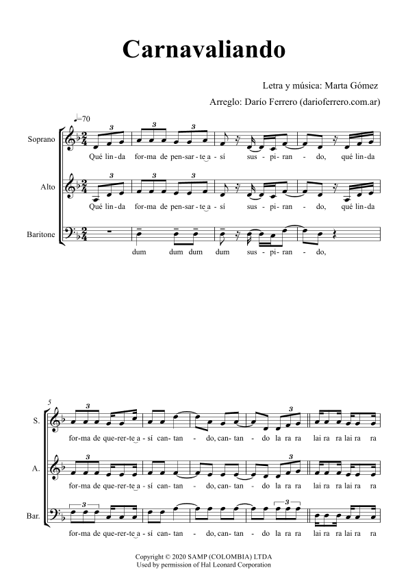 Carnavaliando (arr. Darío Ferrero)