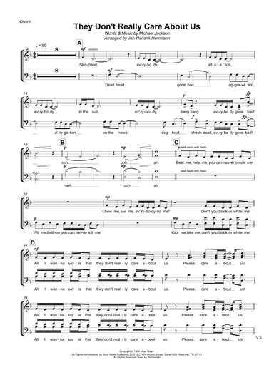 They Don't Care About Us (arr. Jan-Hendrik Herrmann)