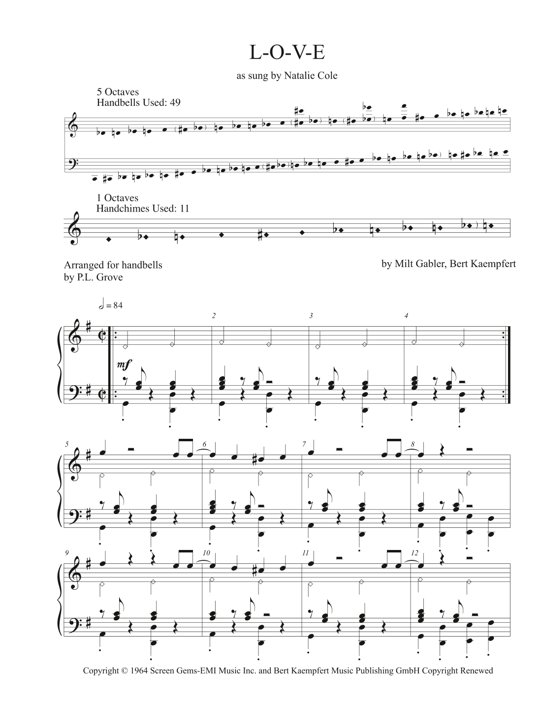 L-o-v-e (arr. P.L. Grove)