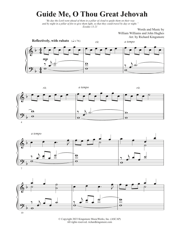 Guide Me, O Thou Great Jehovah (arr. Richard Kingsmore)