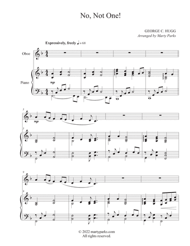 No, Not One! (Oboe-Piano) (arr. Marty Parks)