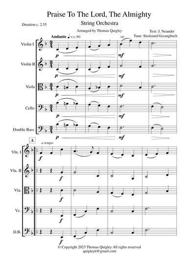 Praise to the Lord, the Almighty (arr. Thomas Quigley)