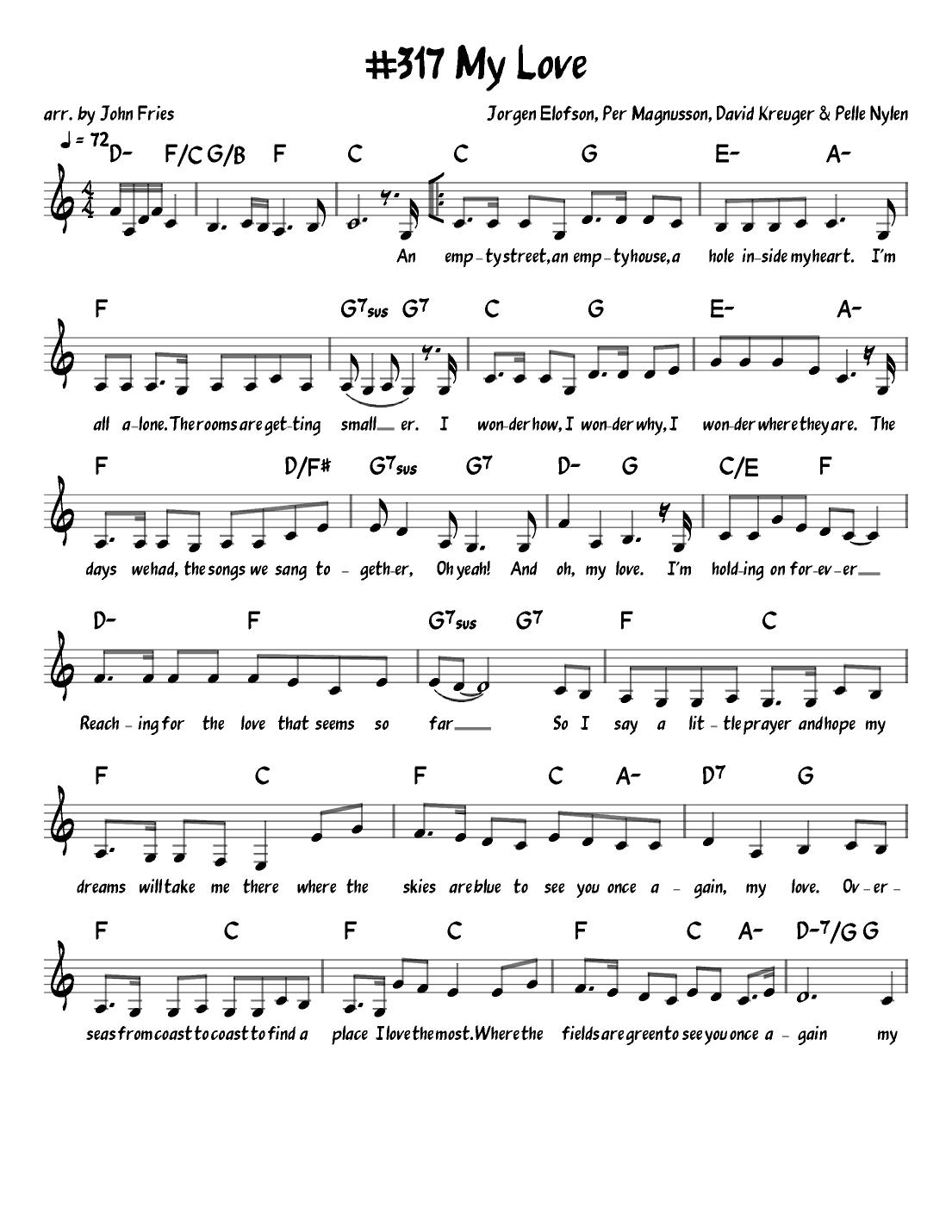 My Love (arr. John Fries)