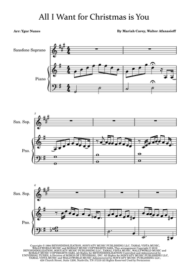 All I Want For Christmas Is You (arr. Ygor Nunes)