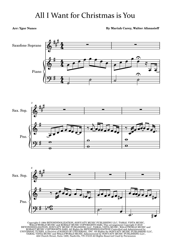 All I Want For Christmas Is You (arr. Ygor Nunes)