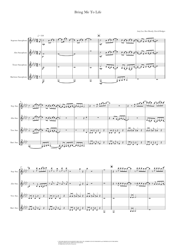 Bring Me To Life (arr. Junqueira's)