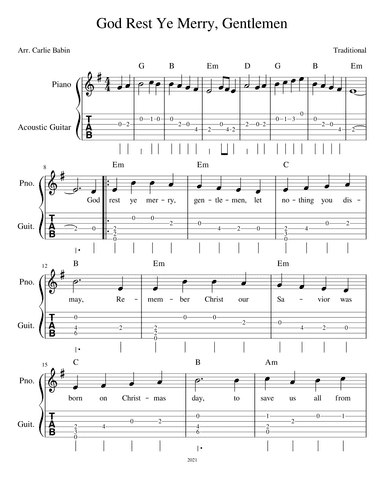 God Rest Ye Merry, Gentlemen (arr. Carlie Babin)