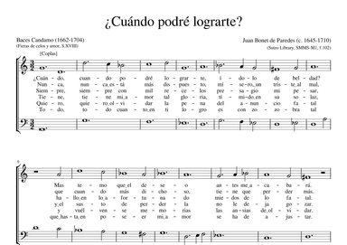 Cuándo podré lograrte (arr. Early Music Scores)