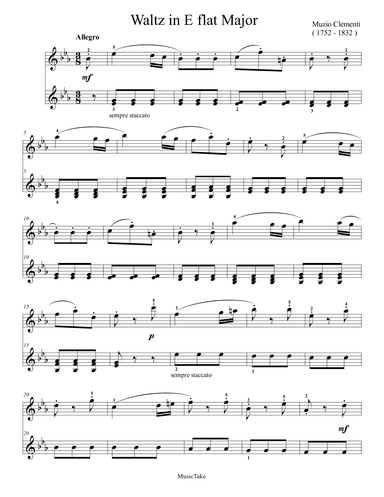 Clementi Waltz in E flat Major (arr. Ben Choupak)