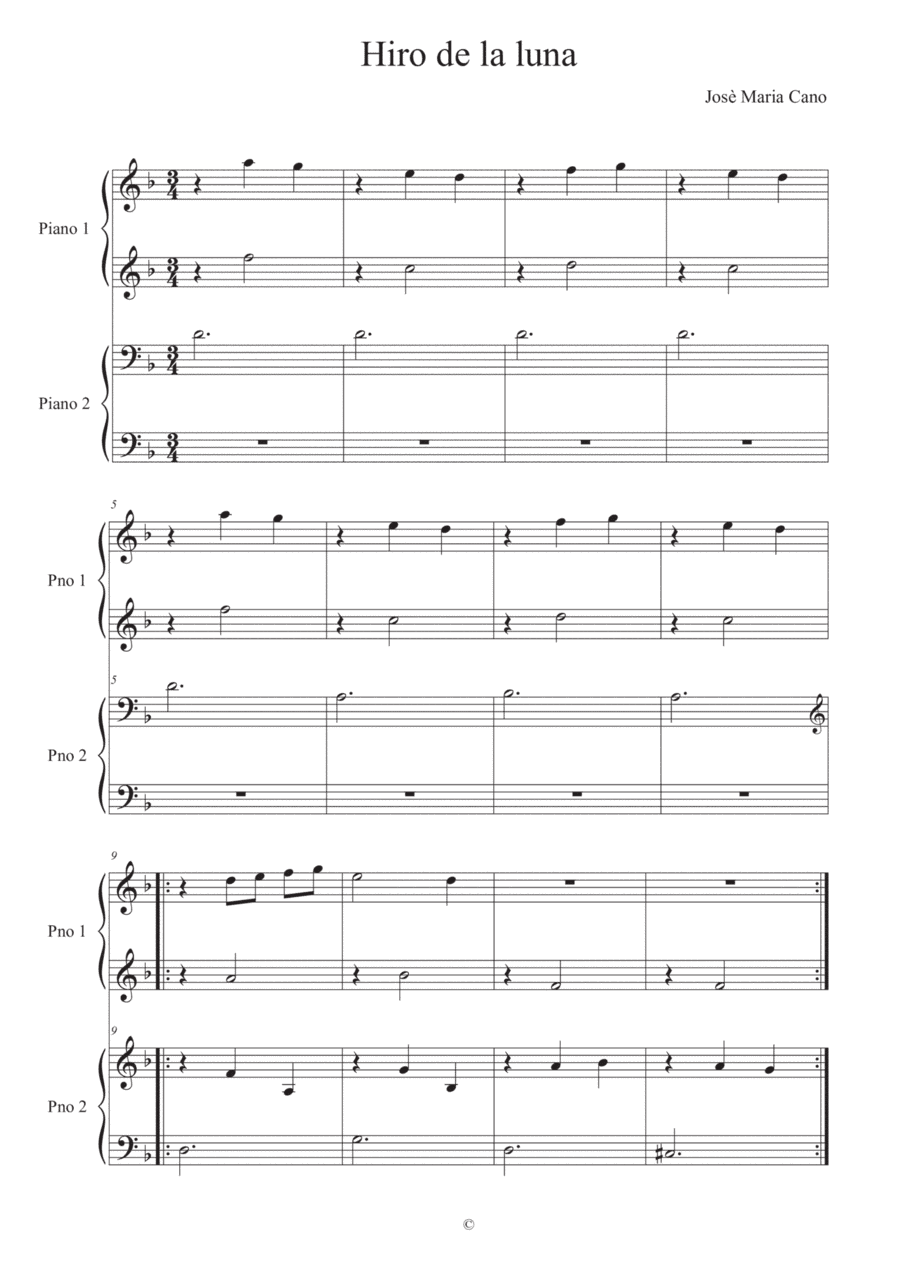 Hijo De La Luna (arr. Sylvain Harvus)