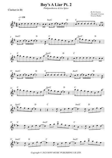 Boy's A Liar Pt. 2 (arr. Wesley S. SIlva)