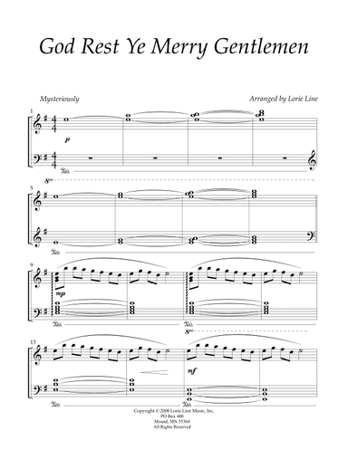 God Rest Ye Merry Gentlemen (from Christmas Around The World) (arr. Lorie Line)