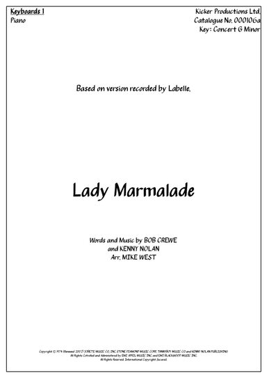Lady Marmalade (arr. Michael Storeton-West)