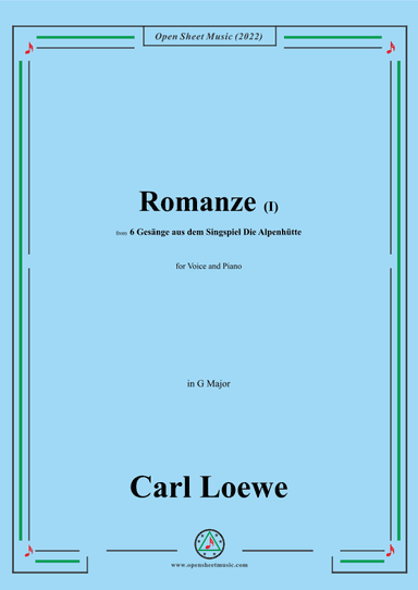 Loewe-Romanze(I),in G Major,for Voice and Piano (arr. OSM Press)