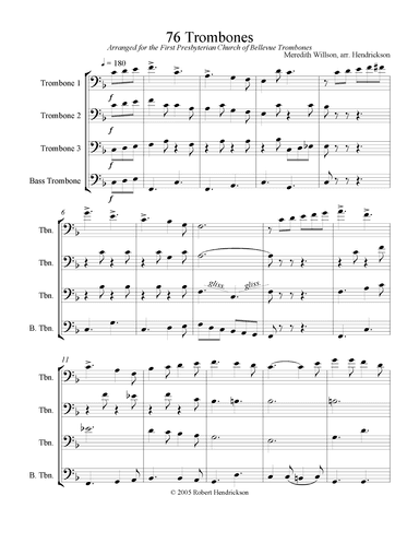 Seventy Six Trombones (arr. Rob Hendrickson)