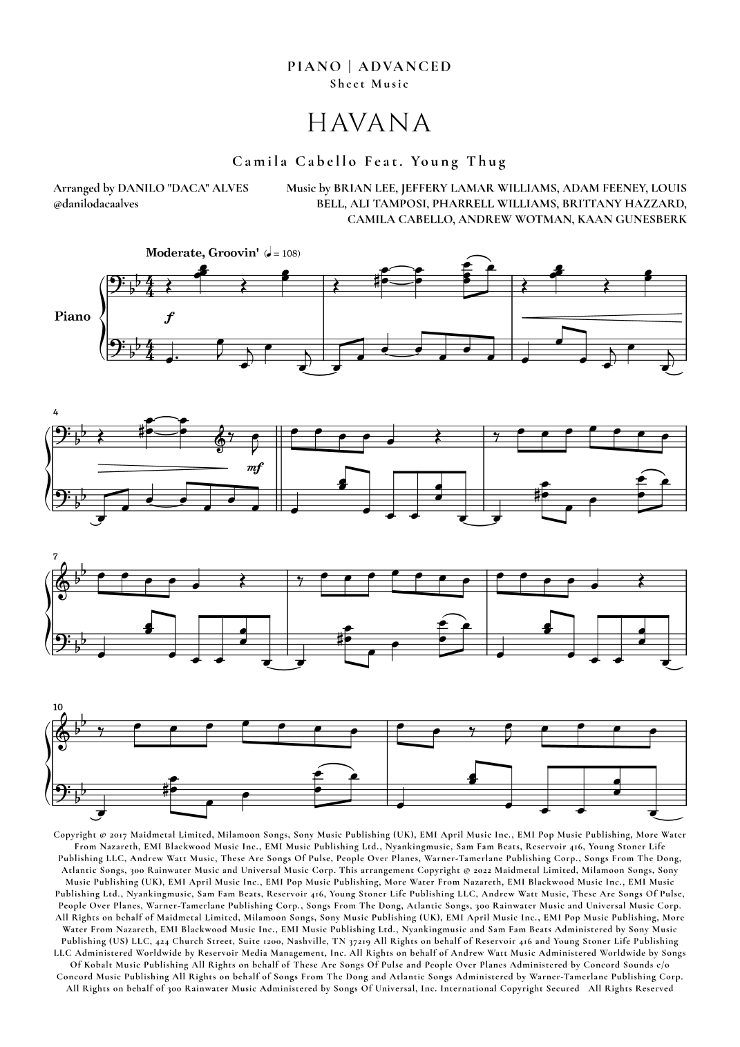 Havana (arr. Danilo "Daca" Alves)