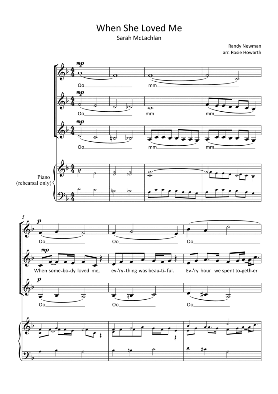 When She Loved Me (arr. Rosie Howarth)