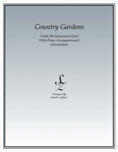 Country Gardens (treble Bb instrument duet) (arr. Sandra Zylstra)