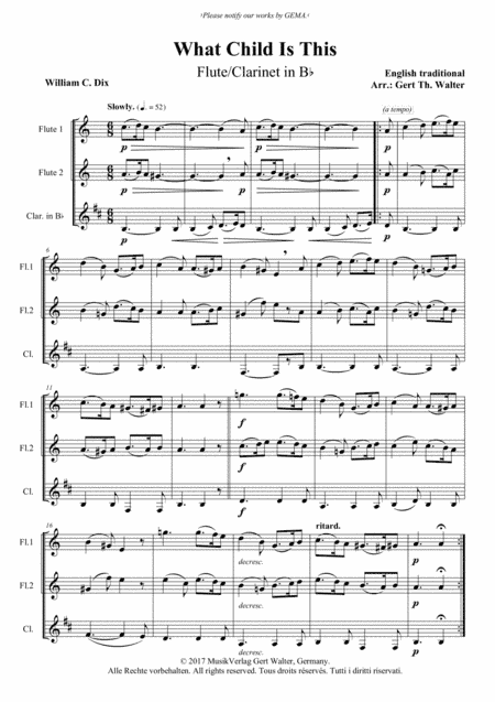 What Child Is This (arr. Gert Th. Walter)