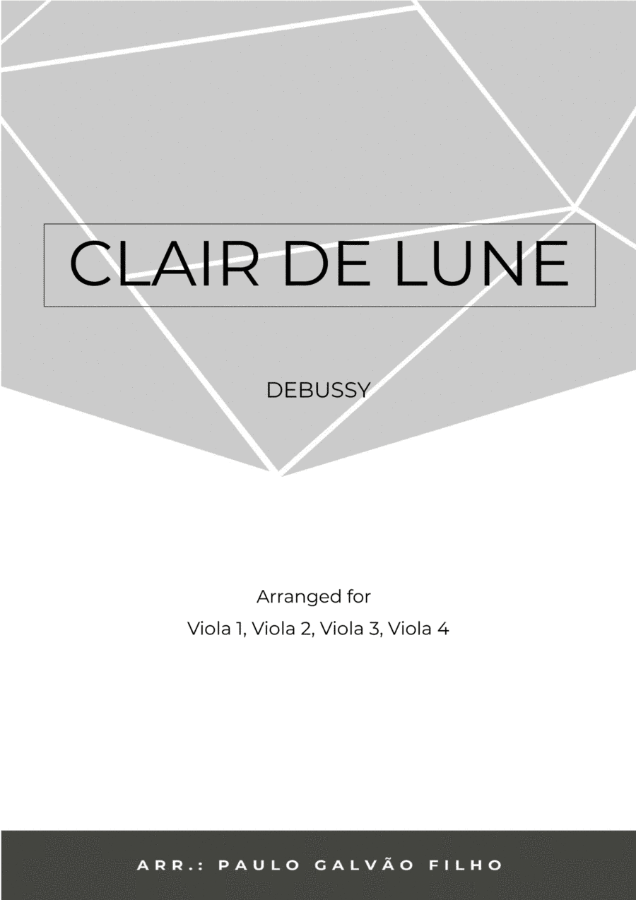 CLAIR DE LUNE - VIOLA QUARTET (arr. Paulo Galvao Filho)
