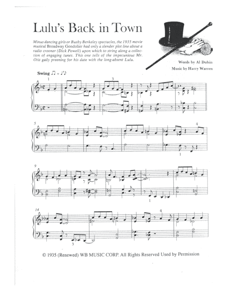Lulu's Back In Town (arr. Robert Blond)