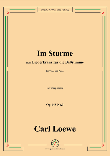 Loewe-Im Sturme,Op.145 No.3,in f sharp minor (arr. OSM Press)