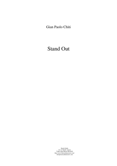 Gian Paolo Chiti: Standout for intermediate concert band: score and complete parts